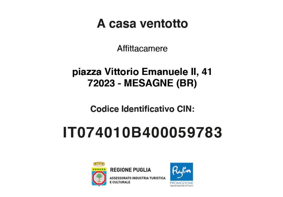 A Casa Ventotto Bed & Breakfast Месане Екстериор снимка
